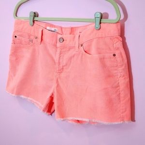 GAP Sexy Boyfriend Shorts Coral Corduroys